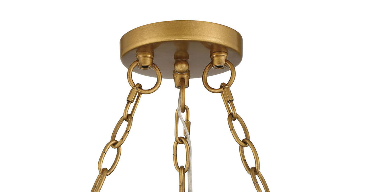 Lumanity Lighting Harmony Two-Tier Brass Statement Chandelier in Brass  L090-0022