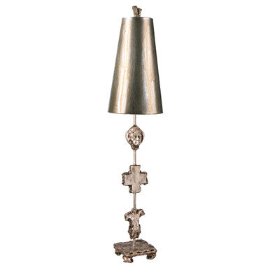 Lucas McKearn Fragment Antiqued  Silver Buffet Table Lamp By Lucas Mckearn