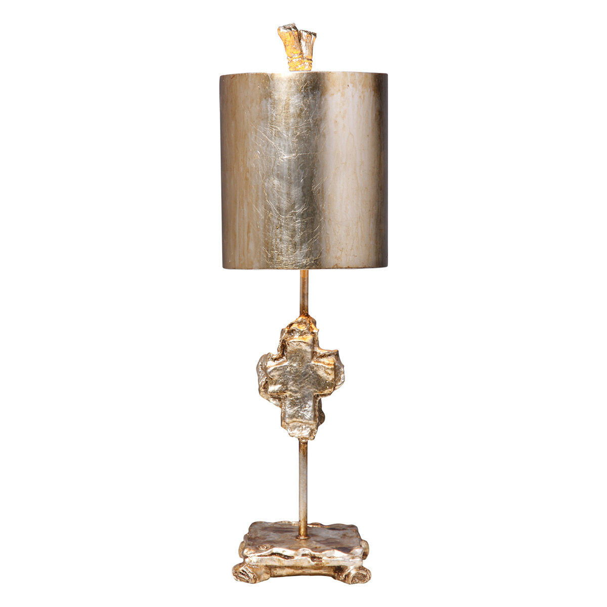 Lucas McKearn Cross Silver Table Lamp In Lucas McKearn's Distressed Finish