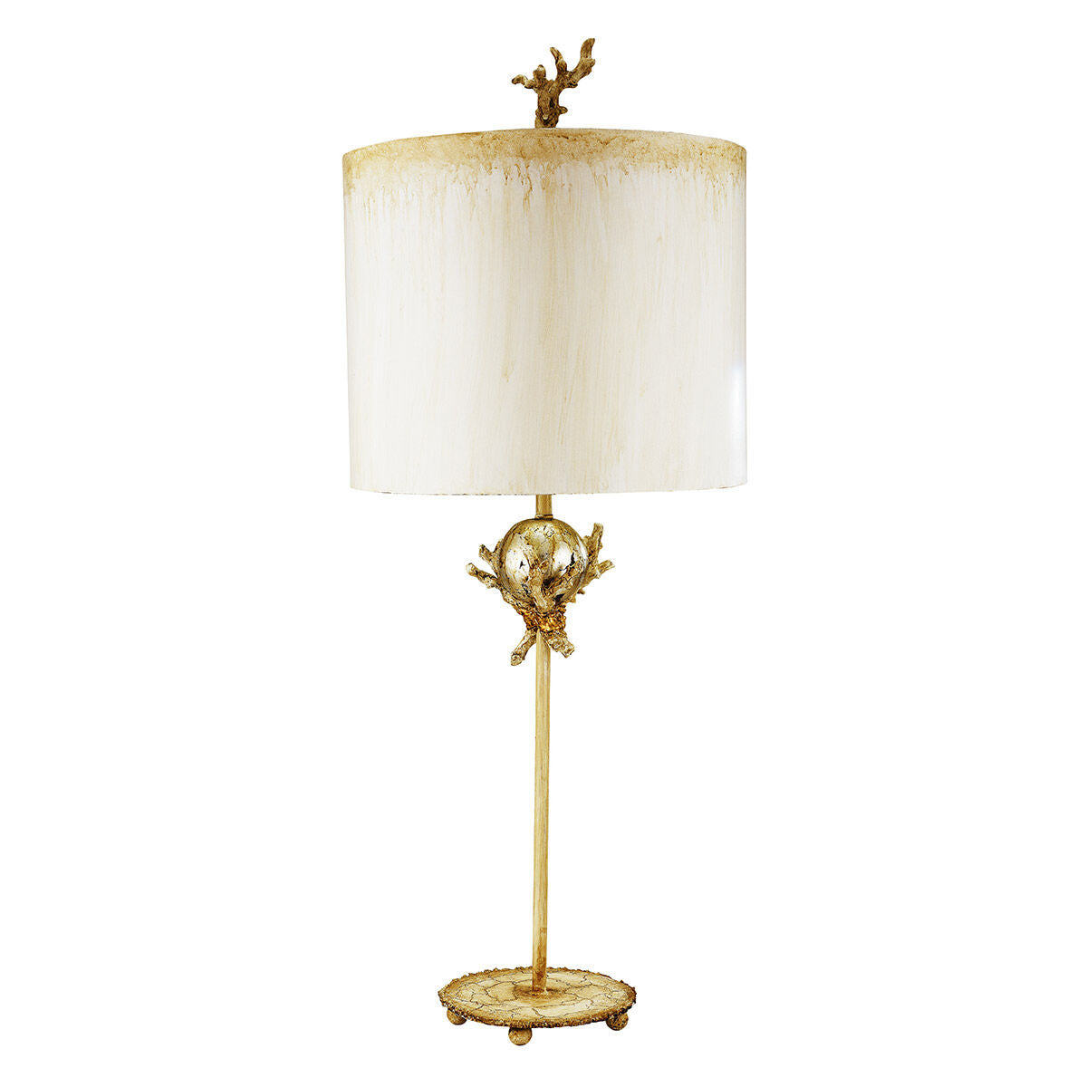 Lucas McKearn Trellis Accent Table Lamp in Creamy Ivory and carved Resin for an Outdoor theme