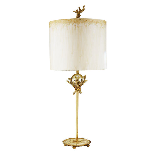 Lucas McKearn Trellis Accent Table Lamp in Creamy Ivory and carved Resin for an Outdoor theme