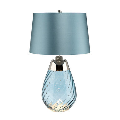 Lucas McKearn Small Lena Table Lamp in Blue with Blue Shade