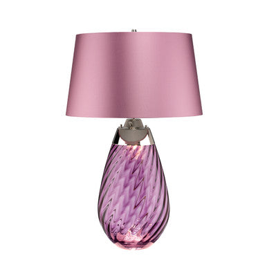 Lucas McKearn Large Lena Table Lamp in Plum with Plum Satin Shade