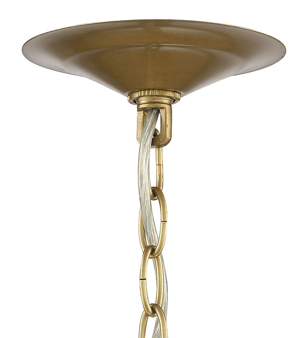 Lumanity Lighting Lark 6-Light Round Statement Brass and Crystal Chandelier in Brass  L090-0019