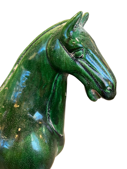 Currey & Co. Tang Dynasty Large Green Horse 1200-0783