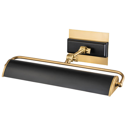 Lucas McKearn Winchfield Medium Picture Light in Aged Brass and Matte Black in Aged Brass WINCHFIELD-PLM-AB-BM