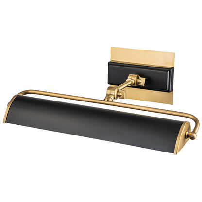 Lucas McKearn Winchfield Medium Picture Light in Aged Brass and Matte Black in Aged Brass WINCHFIELD-PLM-AB-BM