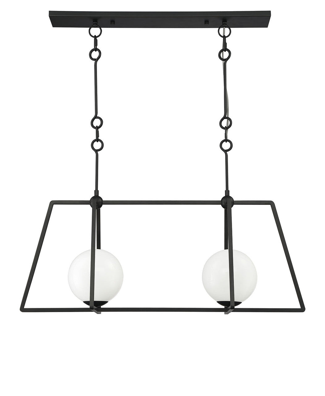 Lumanity Lighting Stratus Large 2-Light Linear Bronze Chandelier in Oil Rubbed Bronze  L090-0014