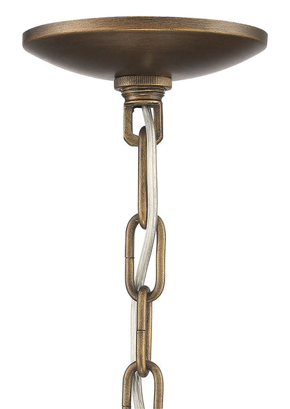 Lumanity Lighting Tailor Single-Light Cane and Brass Drum Pendant Chandelier in Painted Light Bronze  L090-0011