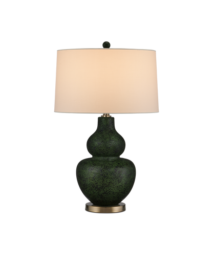 Currey & Co Kinnaird Table Lamp in Moss Green/Antique Brass 6000-0967