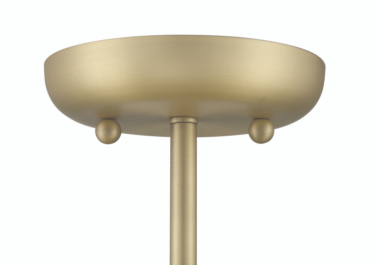 Lumanity Lighting Declan Modern Disc Satin Brass 16" Semi-Flush Mount Ceiling Light in Plated Classic Satin Brass, Off-White Enamel  L090-0042