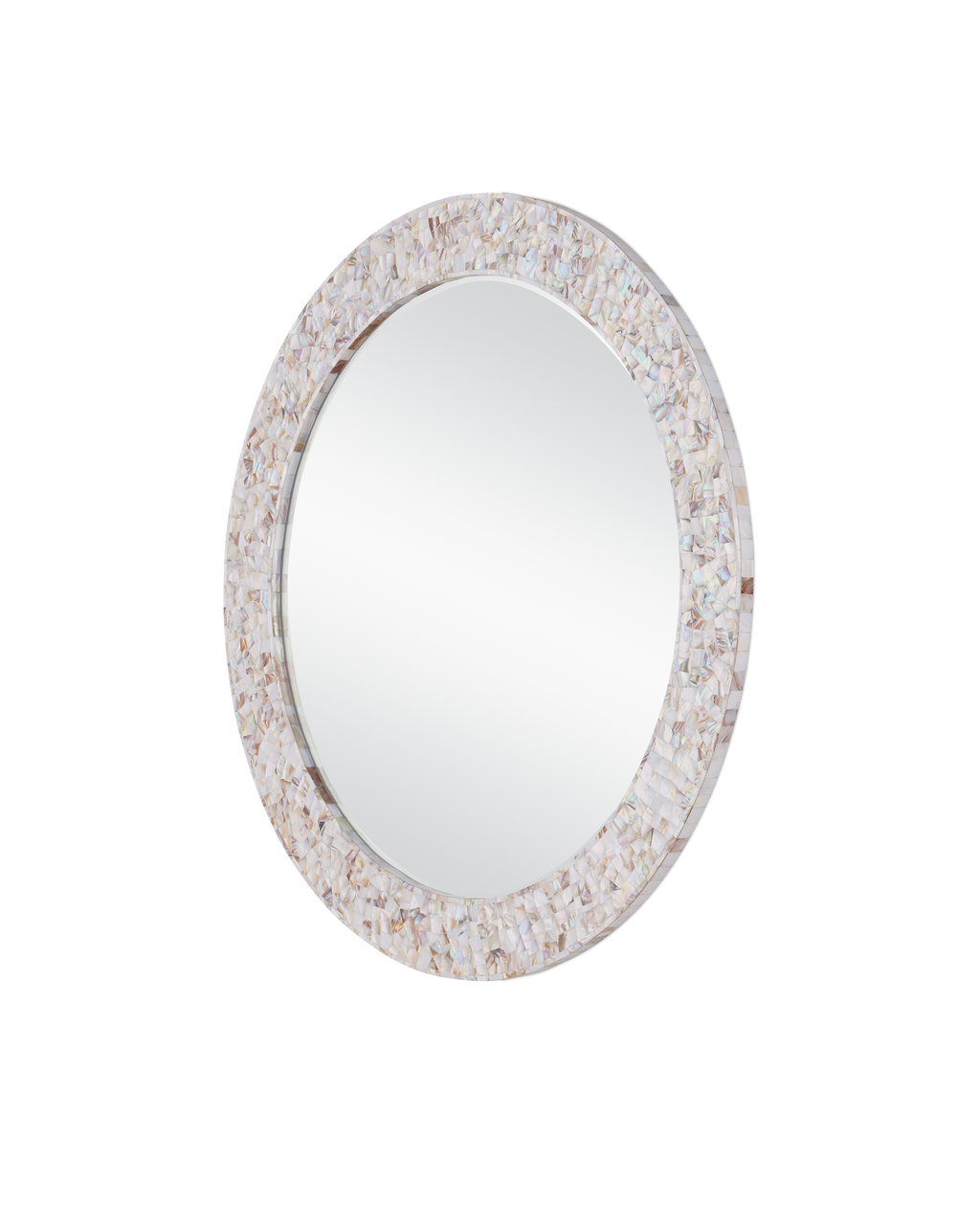 Currey & Co. Uma Mother of Pearl Round Mirror 1000-0154