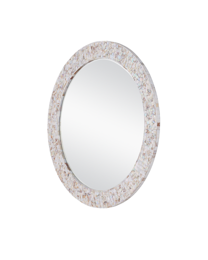 Currey & Co. Uma Mother of Pearl Round Mirror 1000-0154