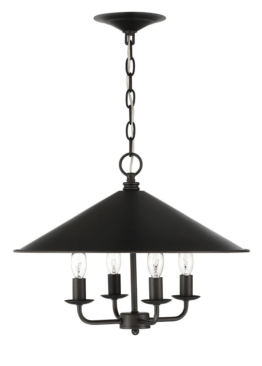 Lumanity Lighting Brantley 4-Light Bronze and Gold Round Chandelier in Oil Rubbed Bronze  L090-0001