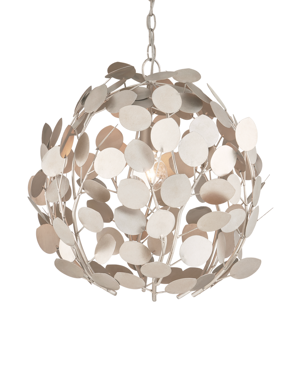 Currey & Co Lunaria Orb Chandelier in Contemporary Silver Leaf/Contemporary Silver 9000-1198