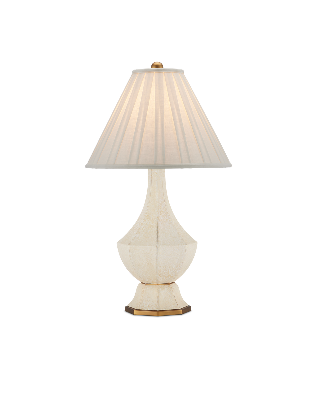 Currey & Co Musetta Table Lamp in Beige/Antique Brass 6000-0926