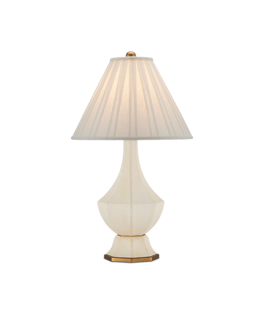 Currey & Co Musetta Table Lamp in Beige/Antique Brass 6000-0926